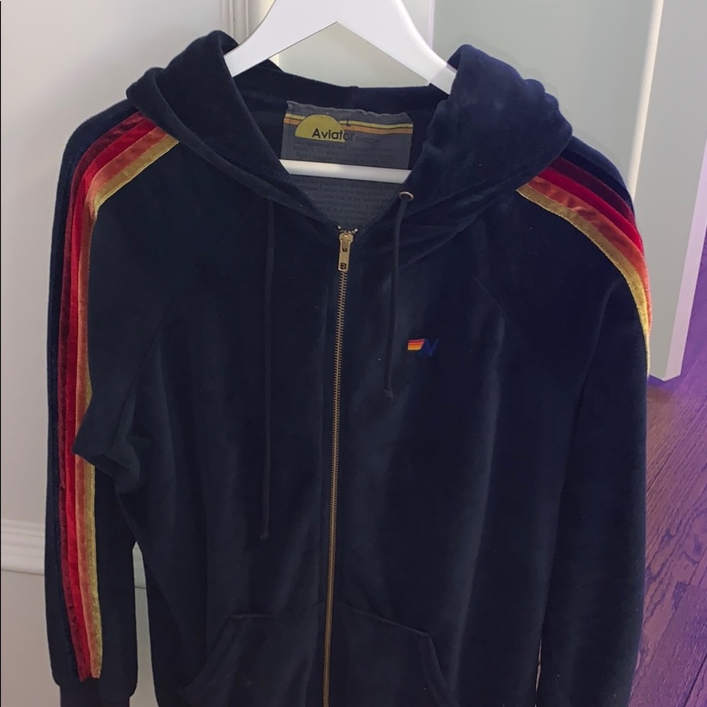 Aviator nation zip up hoodie